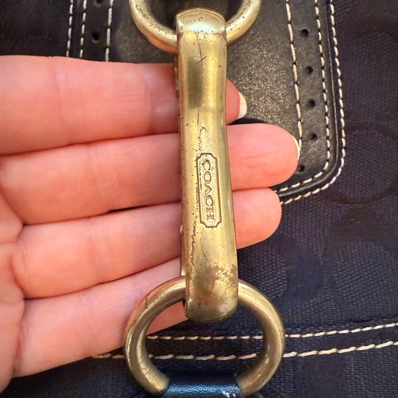 Coach Black Shoulder Bag with Gold Accents - Picture 3 of 6